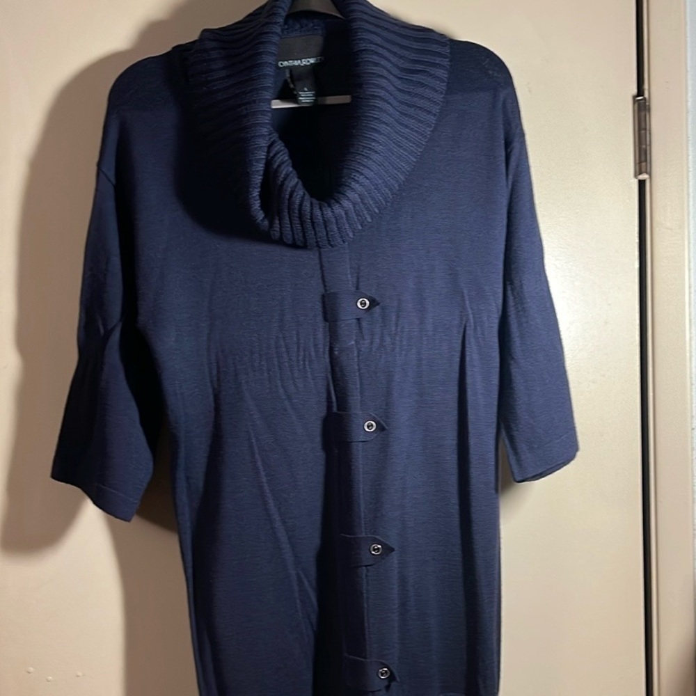 Cynthia Rowley Women’s Blue Cowl NeckSweater